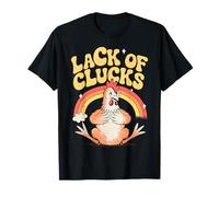 Lack of Clucks Funny Chicken Pun Design Farm Life Humor Maglietta