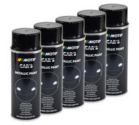 Lackspray 5 X 400 Ml Spraydose Sprühlack Motip 706875 Nero Metallico