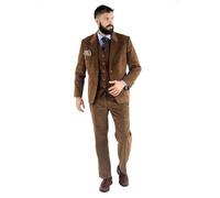 Lacoac Uomo Tre Pezzi Abito di Velluto a Coste Monopetto Bottone Giacca Gilet Pantaloni Set Partito Prom Matrimonio