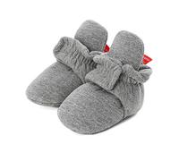 LACOFIA Stivaletti Invernali Antiscivolo con Suola Morbida per Neonato Scarpe Primi Passi per Bambino Grigio Scuro 6-12 Mesi