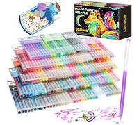 Laconile 168 Penne Gel Colorate - Set Pen Gel per Adulti Colorate, Pastello e Metallizzat, Pennarelli per Amante Dell'arte, Pennarelli gel, Penna Particolari per Diario,Scrapbooking