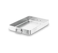 Lacor 20550A - Teglia da arrosto con manico pieghevole 50 cm in alluminio