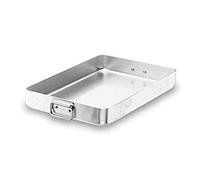 Lacor 20555A - Teglia da arrosto con manico pieghevole 55 cm in alluminio | Utensile professionale duraturo; progettato per prestazioni ottimali e una pulizia rapida in lavastoviglie