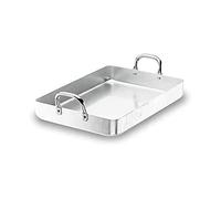 Lacor Teglia da Forno con Manici fissi, Alluminio, Argento, 55 x 37 x 7.7 cm