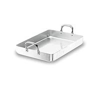 Lacor Teglia da Forno con Manici fissi, Alluminio, Argento, 60 x 40 x 7.7 cm