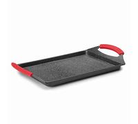 Lacor 24135-Piastra Grill Lisa Eco Pietra 33 x 25 cm-Nero, Alluminio, 34 cm