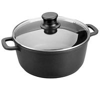 Lacor 25828- Casseruola alluminio pressofuso d.28 cm coperchio vetro