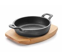 Lacor Magma Casseruola Rotonda in Ghisa con Base, Nero, 18 cm