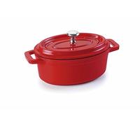 Lacor 25911- Casseruola rossa alluminio ovale pressofuso 11,5x7,5 cm
