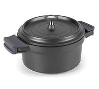Lacor 25921 - Casseruola con Coperchio in alluminio fuso 20cm - Nero