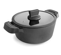 Lacor 27528 27528 - Casseruola con coperchio Titanium Pro con antiaderente, 28 cm, in alluminio