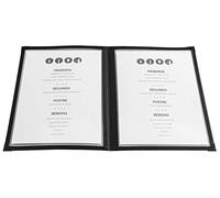 Lacor 28401-Porta Menu Doppio, Scuro, A5, PVC