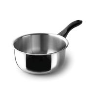 Lacor - 31214 - Casseruola dritta Garinox, acciaio inox, finitura lucida lucida, manico ergonomico in bachelite, 1 litro, adatto all'induzione, non adatto al forno, lavabile in lavastoviglie, ø14cm