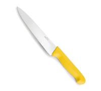 LACOR - 38300 - Coltello Chef Select, Coltello Salsicce e Salumi, Acciaio Inox, Taglio Deciso ed Equilibrato, Manico Ergonomico in TPV Marrone e Antiscivolo, 20 cm