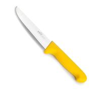 LACOR - 38302 - Coltello Chef Select, Coltello per Carni Bianche e Pollame, Acciaio Inox, Taglio Deciso ed Equilibrato, Manico Giallo Ergonomico e Antiscivolo in TPV, 20 cm