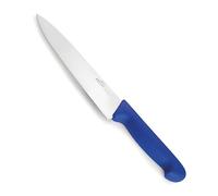 LACOR - 38303 - Coltello da cuoco Select, Coltello da pesce e frutti di mare, acciaio inossidabile, taglio deciso e bilanciato, manico ergonomico in TPV blu e antiscivolo, 20 cm