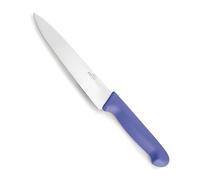 LACOR - 38305 - Coltello Chef Select, Coltello da Cibo Senza Allergeni, Acciaio Inossidabile, Taglio Deciso ed Equilibrato, Manico Ergonomico in TPV Viola e Antiscivolo, 20 cm