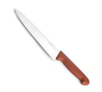 LACOR - 38310 - Coltello da Cucina Select, Coltello Salsicce e Salumi, Acciaio Inox, Taglio Deciso ed Equilibrato, Manico Ergonomico in TPV Marrone e Antiscivolo, 25 cm