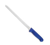 LACOR - 38322 - Coltello da prosciutto Select, coltello da pesce e frutti di mare, acciaio inossidabile, taglio deciso e bilanciato, manico ergonomico in TPV blu e antiscivolo, 30,5 cm
