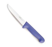 LACOR - 38332 - Coltello da macellaio Select, prodotto senza allergeni, acciaio inossidabile, taglio deciso e bilanciato, manico ergonomico in TPV viola e antiscivolo, 17,5 cm