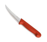LACOR - 38340 - Coltello per disossare Select, Coltello per carne rossa, Acciaio inossidabile, Taglio deciso e bilanciato, Manico ergonomico in TPV rosso e antiscivolo, 12,5 cm