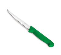 LACOR - 38391 - Coltello per arrosto, coltello per salsicce e salumi, acciaio inossidabile, taglio deciso e bilanciato, manico ergonomico in TPV marrone e antiscivolo, 30,5 cm
