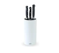 Lacor - 39037 - Tassello per coltelli White, Blocco Universale per Coltelli, Multidirezionale, Colore Bianco Opaco, Ø11 cm, altezza 22 cm, Adatto per Lavastoviglie