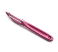 Lacor - 39089 - Pelapatate Professionale, Pelapatate Acciaio, Pelapatate Universale, Doppio Bordo Oscillante e Microseghettato, Acciaio Inox, 17 cm, Magenta
