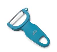Lacor - 39091 - Pelapatate Professionale, Pelapatate Acciaio, Pelapatate Liscio Fast, Acciaio Inox, Doppio Bordo Liscio, Precisione e Accuratezza, Ergonomico, Ambidestro, 11 cm, Blu