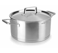 Lacor 45024 - Pentola per arrosti con coperchio Foodie 24 x 11.5 cm, Acciaio Inox, Grigio, 32 x 26 x 14 cm
