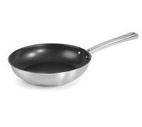 Lacor Foodie Padella In Acciaio Inox 18, 10, Padella Antiaderente, Compatibile Con Tutti I Tipi Di Fornelli E Forno, Ecologica, Priva Di Pfoa, Acciaio Inox, 28 Cm