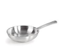 LACOR 45420 Foodie, Padella Antiaderente, Compatibile con Tutti i Tipi di Cucina, Ecologica, Fondo Termico Diffusore, Acciaio Inox, Grigio, 20 cm