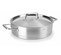 Lacor 45626 - Padella con coperchio Foodie 26 x 6.5 cm, Acciaio Inox, Grigio, 33 x 28 x 9 cm