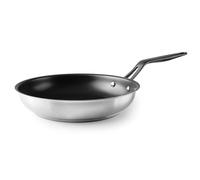 LACOR - 47424 - Padella antiaderente Origin, acciaio inox 18/10, antiaderente QuanTanium®, senza PFO, fondo termospargitore per sandwich, lavabile a mano, adatto all'induzione, adatto al forno, Ø24cm