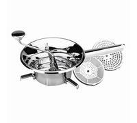 Lacor Pasapures D.18 CMS. 3 Discos Macchina schiacciapatate in Acciaio Inox, Metallo, Argento, 18 cm