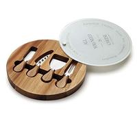 Lacor 60072 Set di coltelli per Formaggio, Legno, Marrone, 27 x 27 x 4 cm