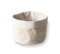 Lacor - 60090 - Cesto per Pane Panna, Cotone, Viscosa, Lavabile in Lavatrice, Pieghevole, Multiuso, Reversibile, Impilabile, Poliestere, Ø 20 cm
