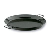 LACOR - 60182 - Padella per paella in ferro maltato, mini paella, ideale per presentare, servire e cucinare, coperchio con acciaio smaltato, Ø32 cm