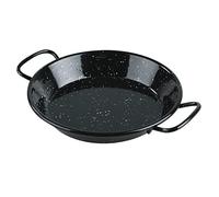 LACOR - 60184 - Padella per paella in ferro maltato, mini paella, ideale per presentare, servire e cucinare, coperchio con acciaio smaltato, Ø24 cm
