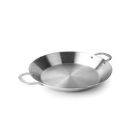 Lacor - 60840 - Padella per Paella Professionale, Padella Paella TriChef in Acciaio Inox, Tecnologia Tricapa, Manici in Acciaio Inox, Induzione e Forno, 7 Porzioni, Facile Pulizia, Lavastoviglie, ø 40 cm e Altezza 6 cm