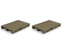 LACOR - 61058 - Presentazione Alimenti Mini Pallet, Legno di Betulla al 100%, Resistente e Resistente, 30x20cm, Ecologico. (Confezione da 2)