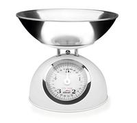 Lacor Retro 61714 Bilancia Cucina in Acciaio 5 kg, Metallo, Bianco, 25x23x15 cm