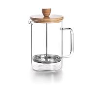 LACOR - 62161 - Caffettiera Francese in Legno, Caffettiera Francese, Filtro in Acciaio Inox, 8 Tazze, Acciaio Inox e Legno di Bambù, 1L