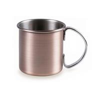 LACOR - 62184 - Moscow Mule Mug, Tazza da Cocktail, Moscow Mule Cocktail, Manico Ergonomico, Design Vintage, Rivestimento in Rame Opaco, Acciaio Inossidabile 18/10, 480 ml