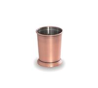 Lacor - 62187 - Julep Tazza in Vetro, Rivestimento in Rame Opaco, Design Vintage, Ideale per Cocktail e Bevande Fredde, Acciaio Inox 18/10, 350 ml