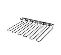 Lacor - 62255 - Portabicchieri Due Black, Capacità per 20 Bicchieri, Montaggio a Soffitto o a Parete, Ferro, Colore Nero, 45x32 cm