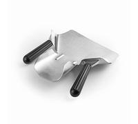 Lacor Racchetta Patatine, Pala da Cucina Professionale, Utensili da Cucina, Acciaio Inxodiable, Manico Ergonomico e Antiscivolo, Lavabile in Lavastoviglie, 2 Manici, 62679
