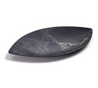 Lacor 63191 63191 - Piatto a forma di foglia, senza BPA, finitura in marmo, 40 x 25,3 x 4,3 cm, in melammina