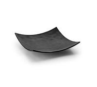 Piatto quadrato in melamina, colore: nero 25 x 25 x 5 cm