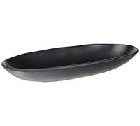 LACOR Piatto rettangolare in melamina, colore: nero 32 x 14 x 4 cm